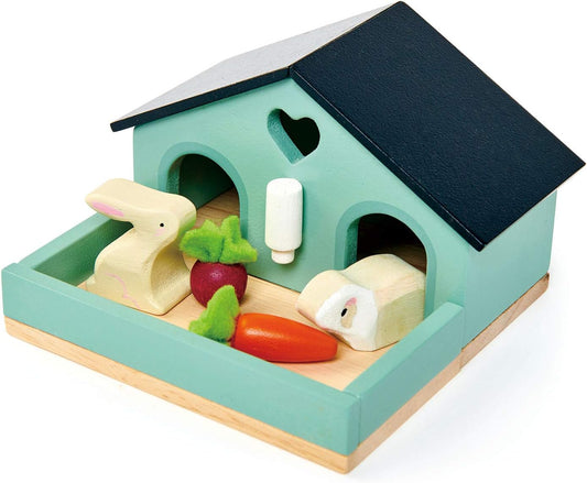 Tender Leaf Toys - Pets Sets for Doll House Accessories - Great Add-on Pet Play Set to Any Dollhouse - Encourage Creative and Imaginative Fun Play for Children - Age 3+ (Pet Rabbit Set)