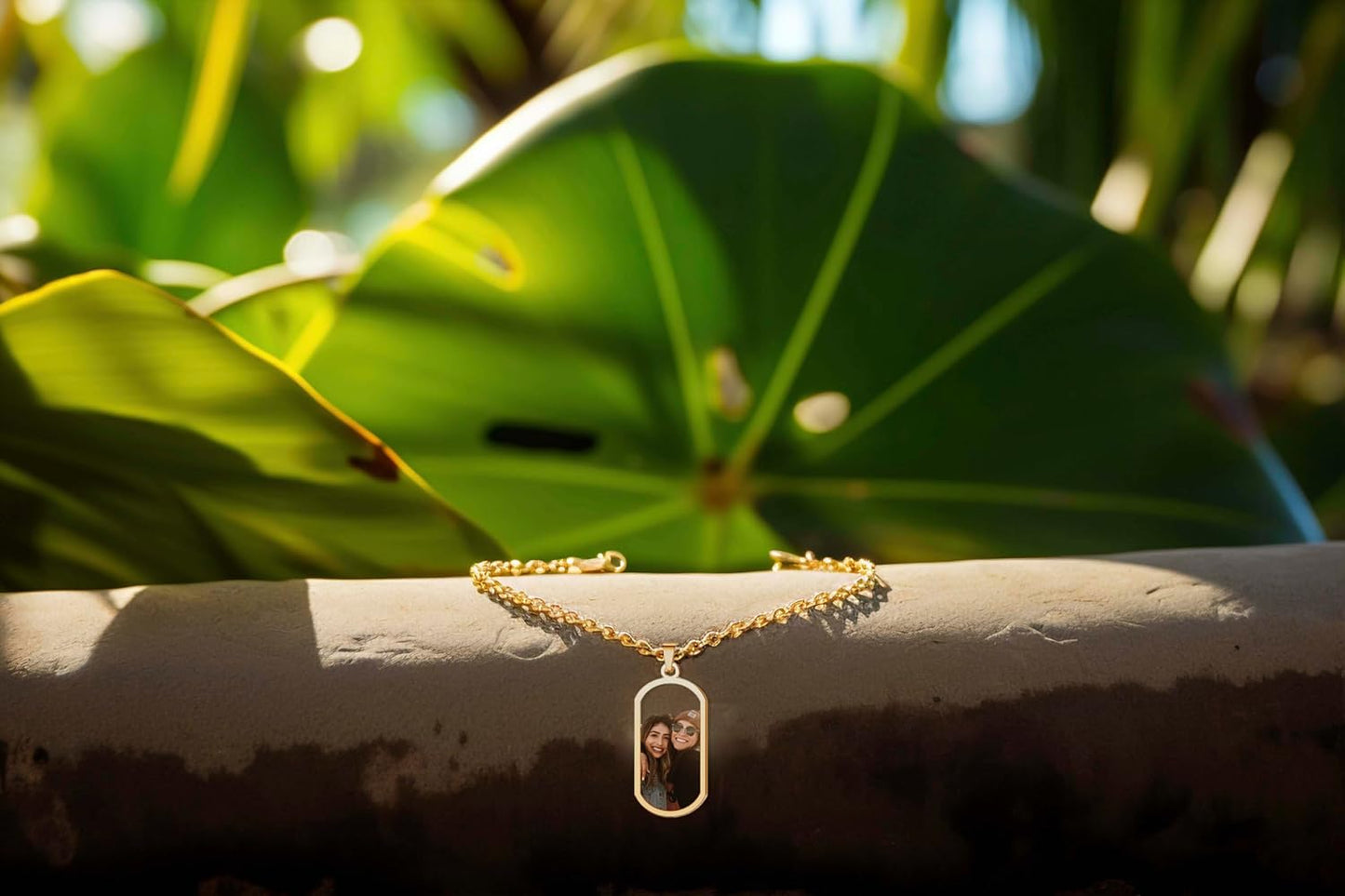 CharmSStory Personalized Photo Necklaces Custom Engraved Name Necklace Memory Keepsake Picture Necklace Pendant Customized Gifts for Women Men