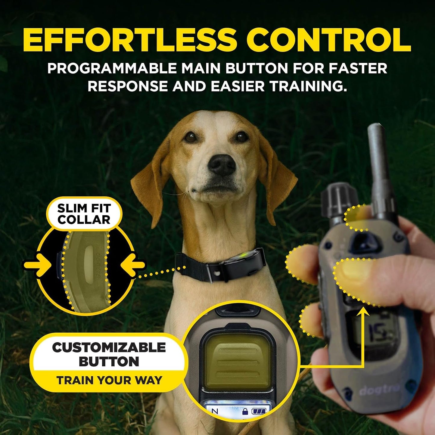 Dogtra ARC-X E-Collar for Dog Training - 3/4 Mile Range, for Dogs 15 lbs+, Slim Design, IPX9K Waterproof, 100 Stimulation Levels, Vibration, Tone, Rechargeable - Dog Owners and Professional Trainers