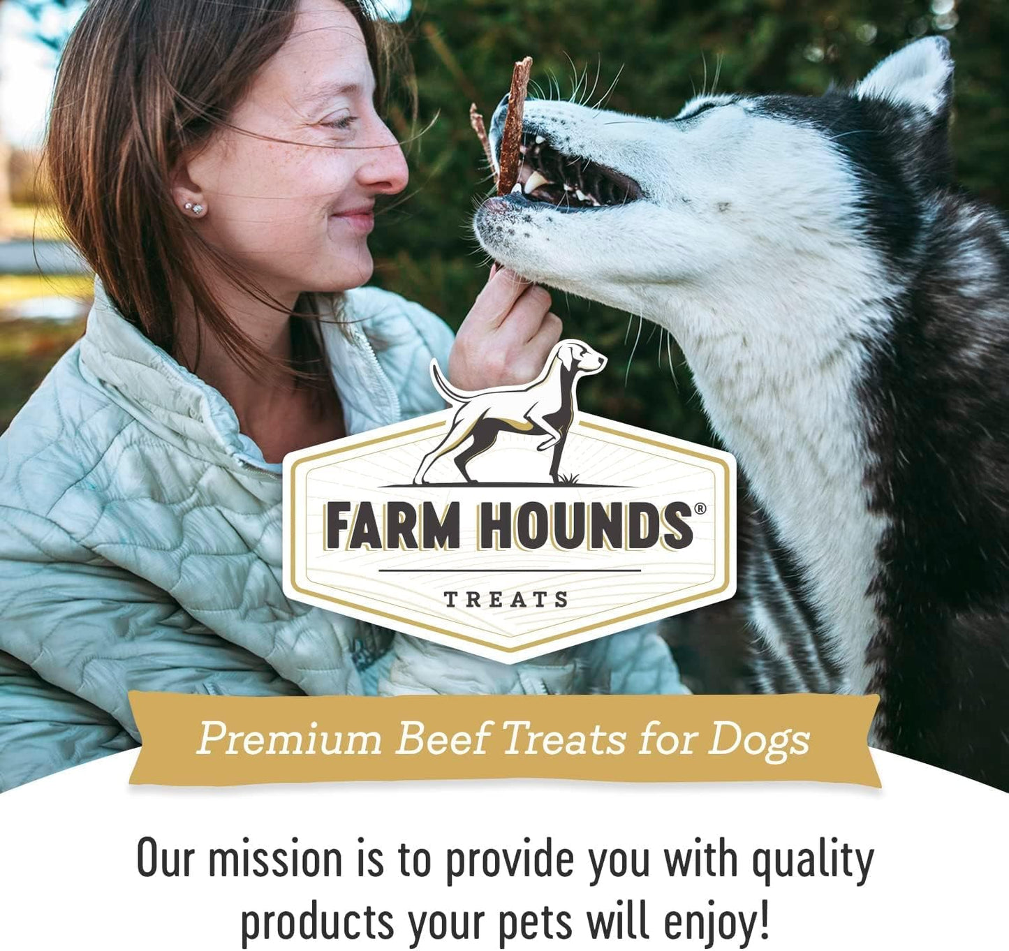 Farm Hounds - Beef Strips - Premium Natural Beef Jerky for Dogs - 100% Humanely Raised Cattle - Break-to-Size - Great for Training & Treats - No Added Fillers - Made in USA - 2 Pack