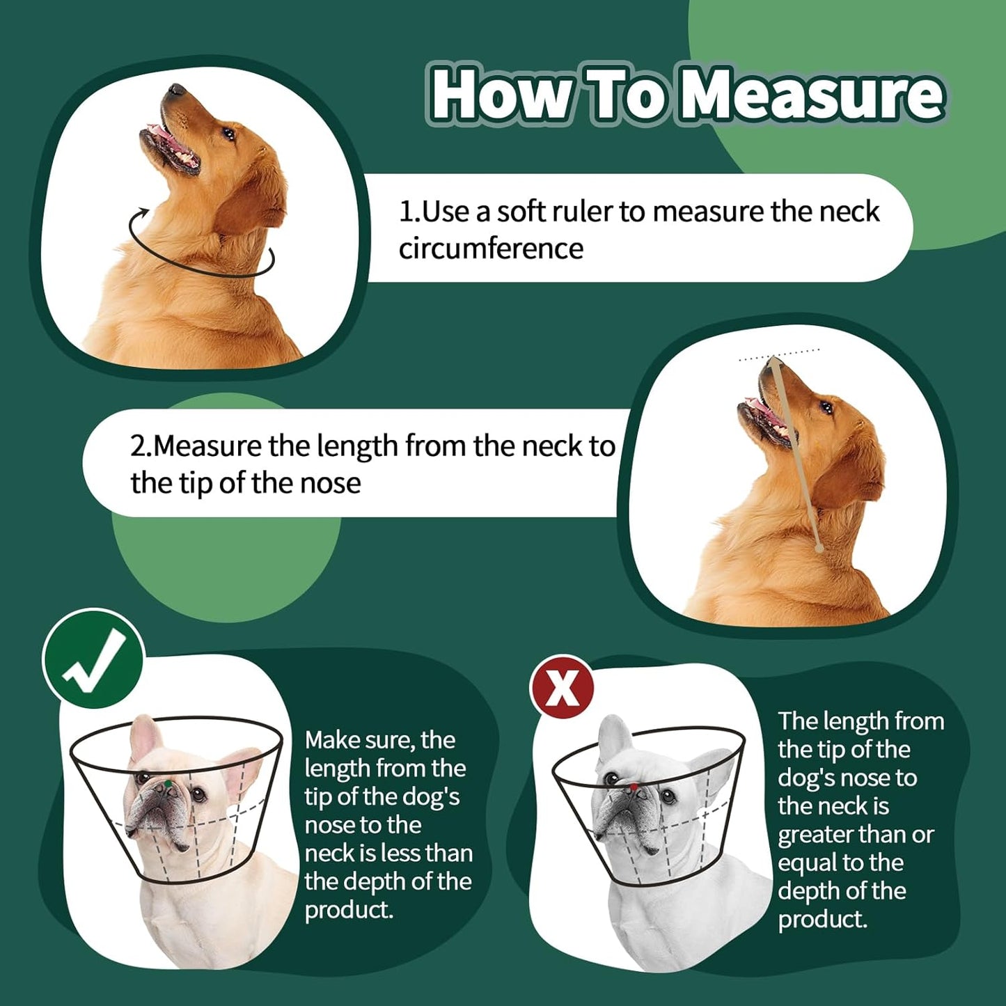 Dog Cone Collar After Surgery, Adjustable Soft Recovery Cone for Small Dogs to Stop Licking, Light-Weight Comfortable Elizabethan Collar for Dogs Anti-Bite Lick Protective Wound