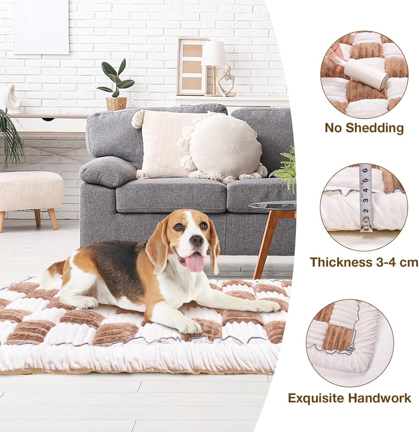 Dog Couch Cover Protector, Dog Bed Mat for Couch Washable Pet Bed Cover, Large Dog Blanket Pet Friendly Sofa Cover, Dark Coffee, 27 * 82 ''