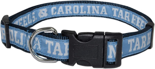NCAA DOG COLLAR. North Carolina Tar Heels Strong & Adjustable Pet Collar, Small, Team Color