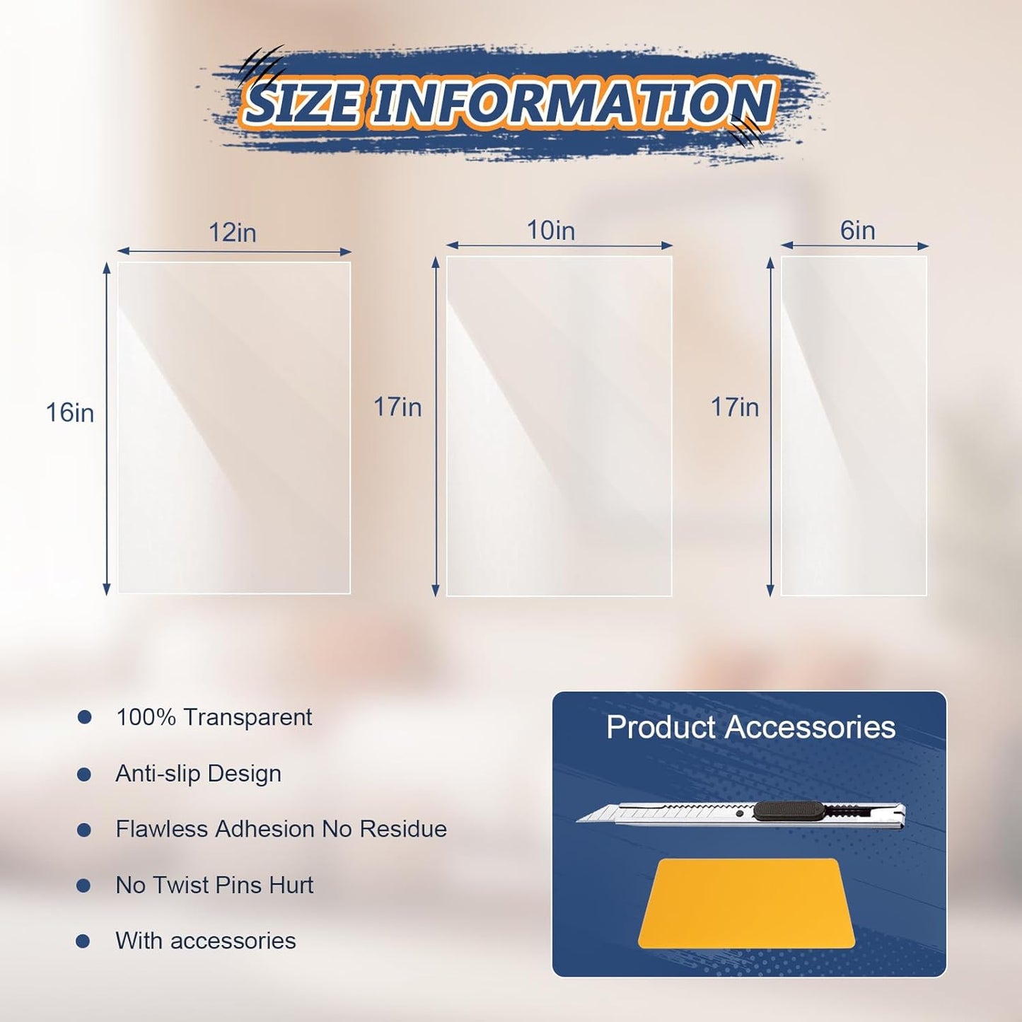 Eunice Cat Scratch Furniture Protectort, 16x12in-30 Pack Couch Protector from Cat Claws,Self-Adhesive Tape for Furniture - Easy to Remove Anti Scratch Protector