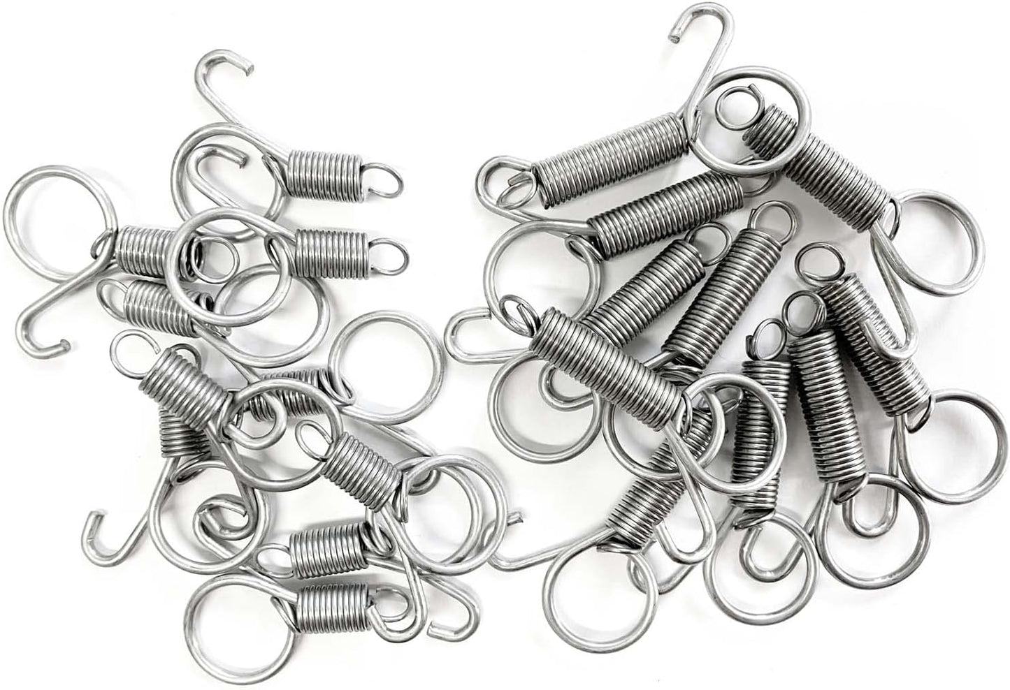 20Pcs Spring Door Latch for Cages Metal Finger Spring Hooks 2 Sizes Multi-Functional Wire Cage Spring Latch Security for Fixing Pet Cage Door Dog Cat Hamsters Bunny Bird Parrot Cages Hook