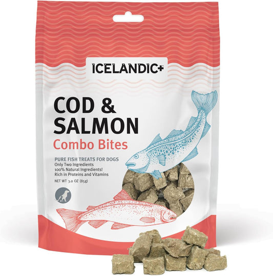 Icelandic+ Plus Cod & Salmon Combo Bites Dog Treat 3.0-oz Bag