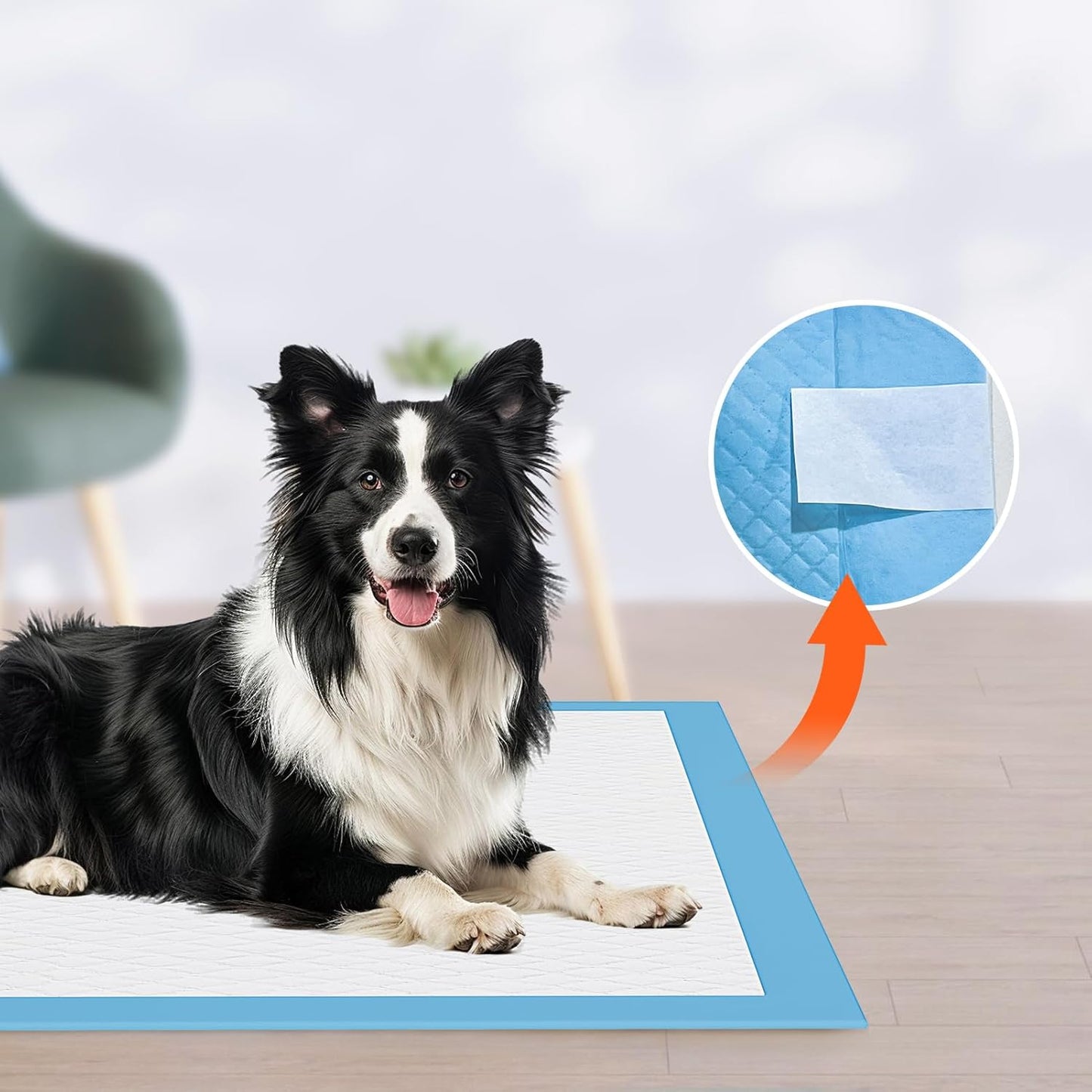 JollyMate Dog Pee Pads Extra Large 30"x36", X-Large Puppy Training Pads with Adhesive Tabs, 6 Layers Thick, Super Absorbent, Leak-Proof, Quick-Dry, Potty Pads for Dogs and Puppies (30, 30*36IN)