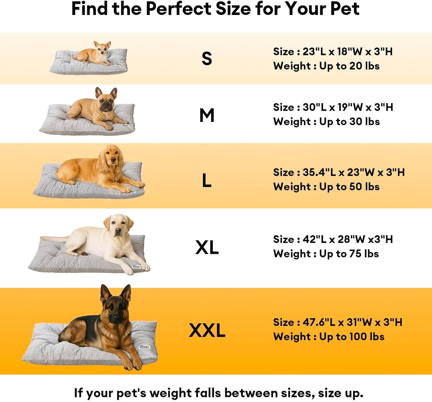 FUNNY FUZZY 2 in 1 Dog Bed Crate Pad Mat, Washable Reversible Pet Floor Mats,Fluffy Kennel Pad for Small Large Sized Dog,Indoor Cats,Sleeping Mattress, 23.6" × 17.9", Beige