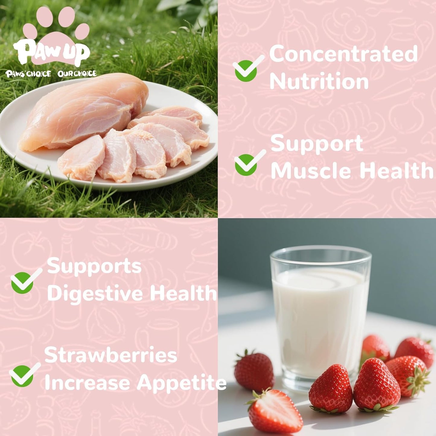 Freeze Dried Sheep Milk Yogurt Flavor with Strawberry,Gentle Sheep Milk Dog Treats for Sensitive Stomachs Puppies, 2.8 oz