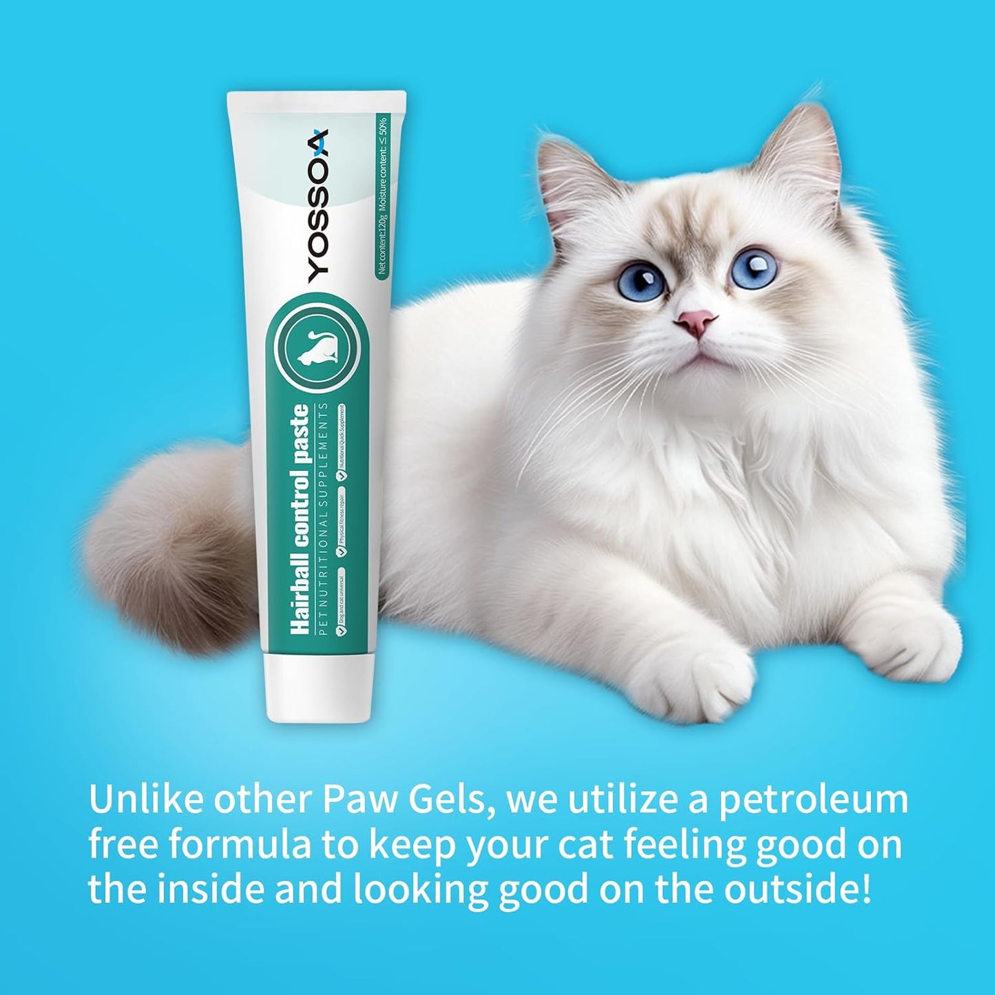 Cat Hairball Remedy, Hairball Remedy Gel for Cats and Kittens Pet, Care Cat Hairball Supplement-Hairball Treatment for Cats Furball Control Relief Remedy & Digestive Support Hair Ball Relief for Cats