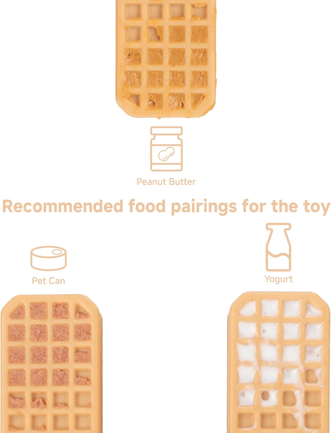 Durable Chew Toy for Medium Dogs - Peanut Butter Flavor Dental Chew Toy, Long-Lasting Nylon for Aggressive Chewers, Reduces Tartar and Plaque