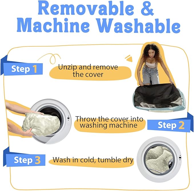 Washable Orthopedic Large Dog Bed - Removable Orthopedic Dog Bed XL with Bolster Extra Large Dogs Beds with Washable Cover Non-Slip Bottom