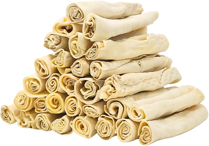 hotspot pets 8-9 Inch Large Rawhide Dog Chew Bones - Made from Grass Fed Cows - Great for Dental & Oral Care for Aggressive Chewers Large Dogs