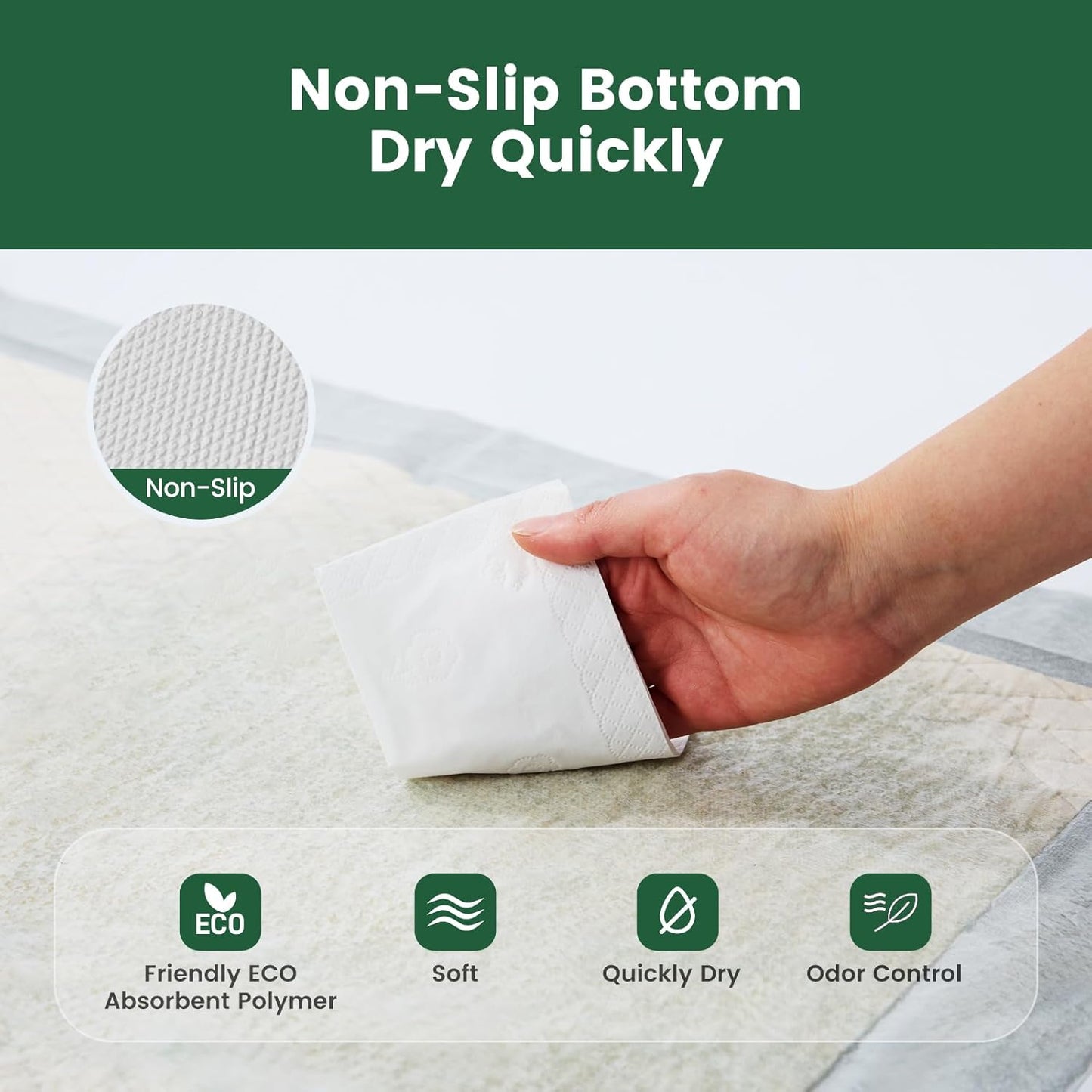 Gardner Pet 5XL 37"x54" Dog Pee Pads Extra Large, Super Absorbent & Leak-Proof Dog Potty Training Pads, Nop-Slip Bottom Puppy Pads, 50 Count Grey