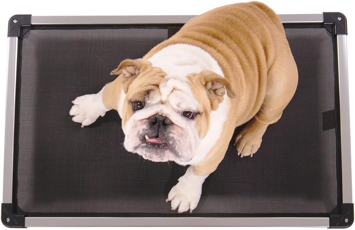 K9 Ballistics Chew Proof Elevated Cooling Dog Bed - Made for Aggressive Chewers, Virtually Indestructible, Mesh Sling with No Padding, Pre-Assembled - XL for 48" Crates, Black Mesh