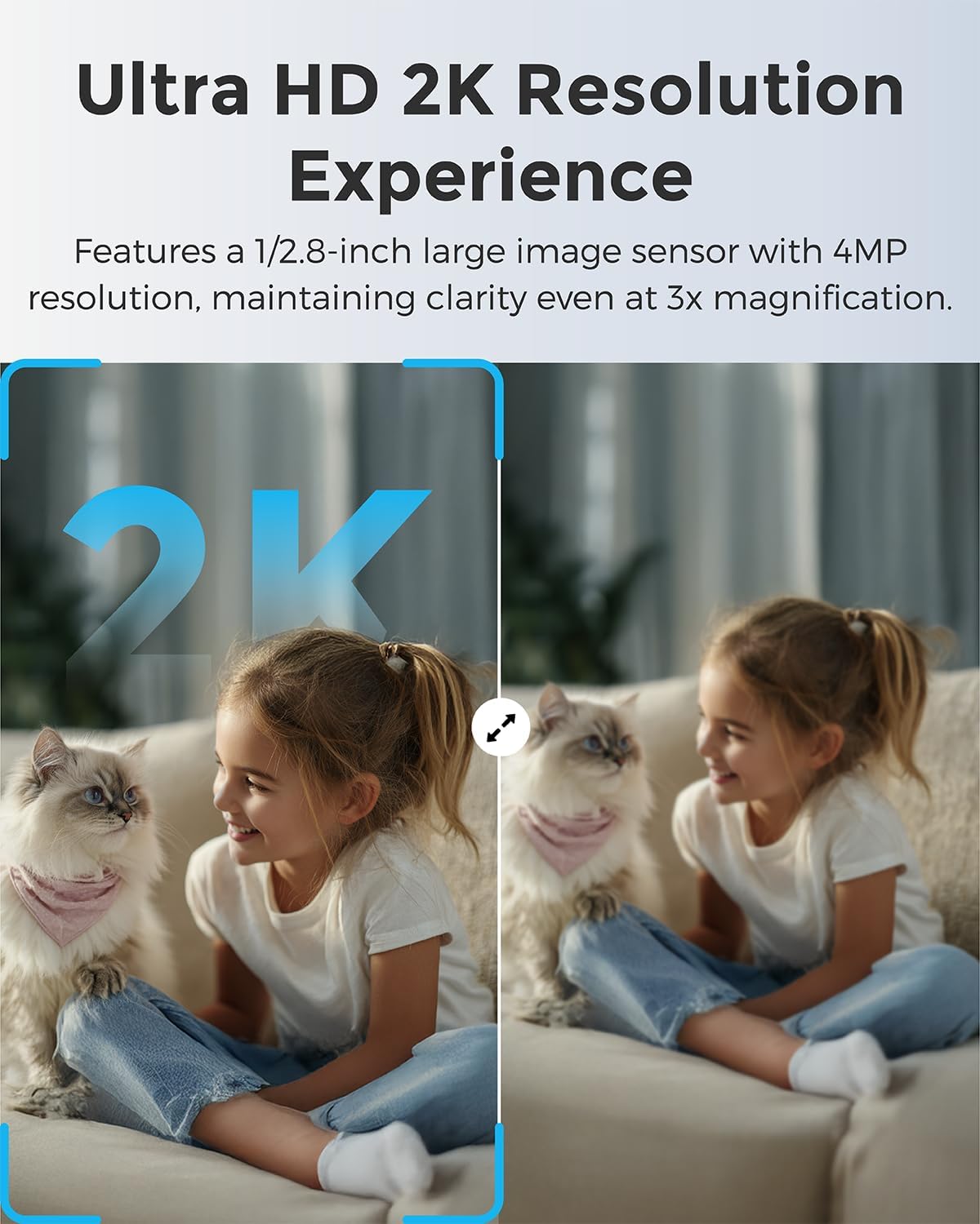 Devo Security Camera 2K | Indoor |Baby Monitor & Pet Camera | 2-Way Audio, Color Night Vision, Live Stream, Motion Alerts & Notifications White,1 Cam