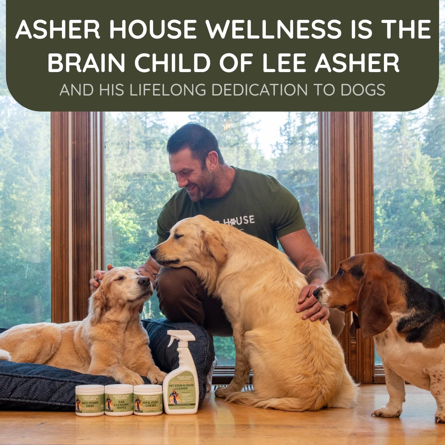Asher House Wellness Skin & Coat Chews - Dog Itching Skin Relief with Omega 3, 6, 9, Fish Oil, Biotin - Dogs Itchy Paw Licking Chewable Treats, Puppy Dry Itch Supplement - 120 Soft Chews