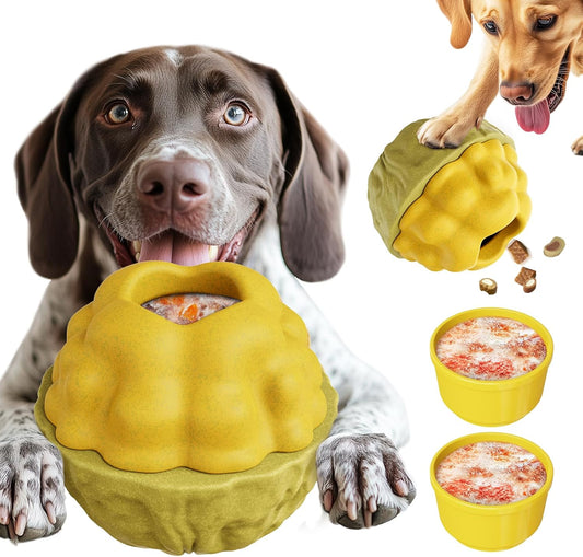 Frozen Treat Dispensing Dog Toy - Interactive Large Chew Toy for Aggressive Chewers, Freezable Fillable Rubber, Reduces Anxiety, Easy to Clean,for Small Medium Large Breeds