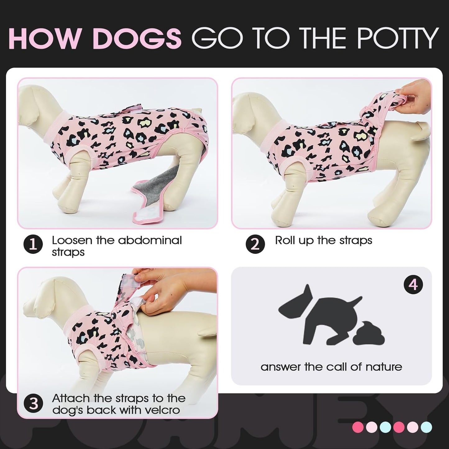 FUAMEY Recovery Suit for Dogs After Surgery,Soft Breathable Dog Bodysuit E-Collar & Cone Alternative Surgical Suit,Male Female Dog Neuter Spay Suits Anti Licking Wounds Onesie Pink Leopard S