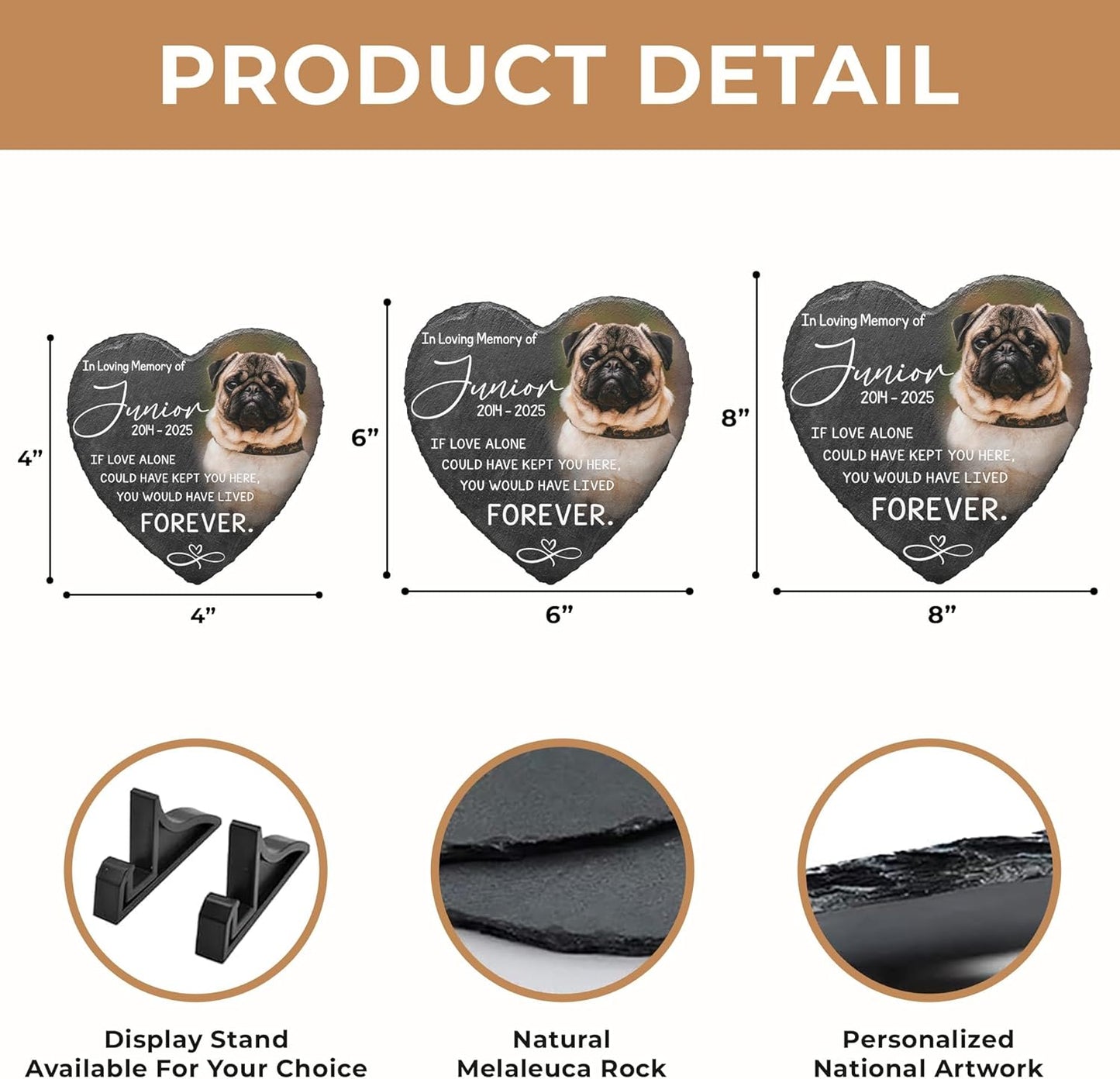 Personalized Dog Memorial Stone for Dog Memories | Beloved Pet Memorial Stones for Dogs Personalized Gifts Pets | Pet Memorials for Dogs with Photo | Custom Plaque Stone for Furry Friend Loss