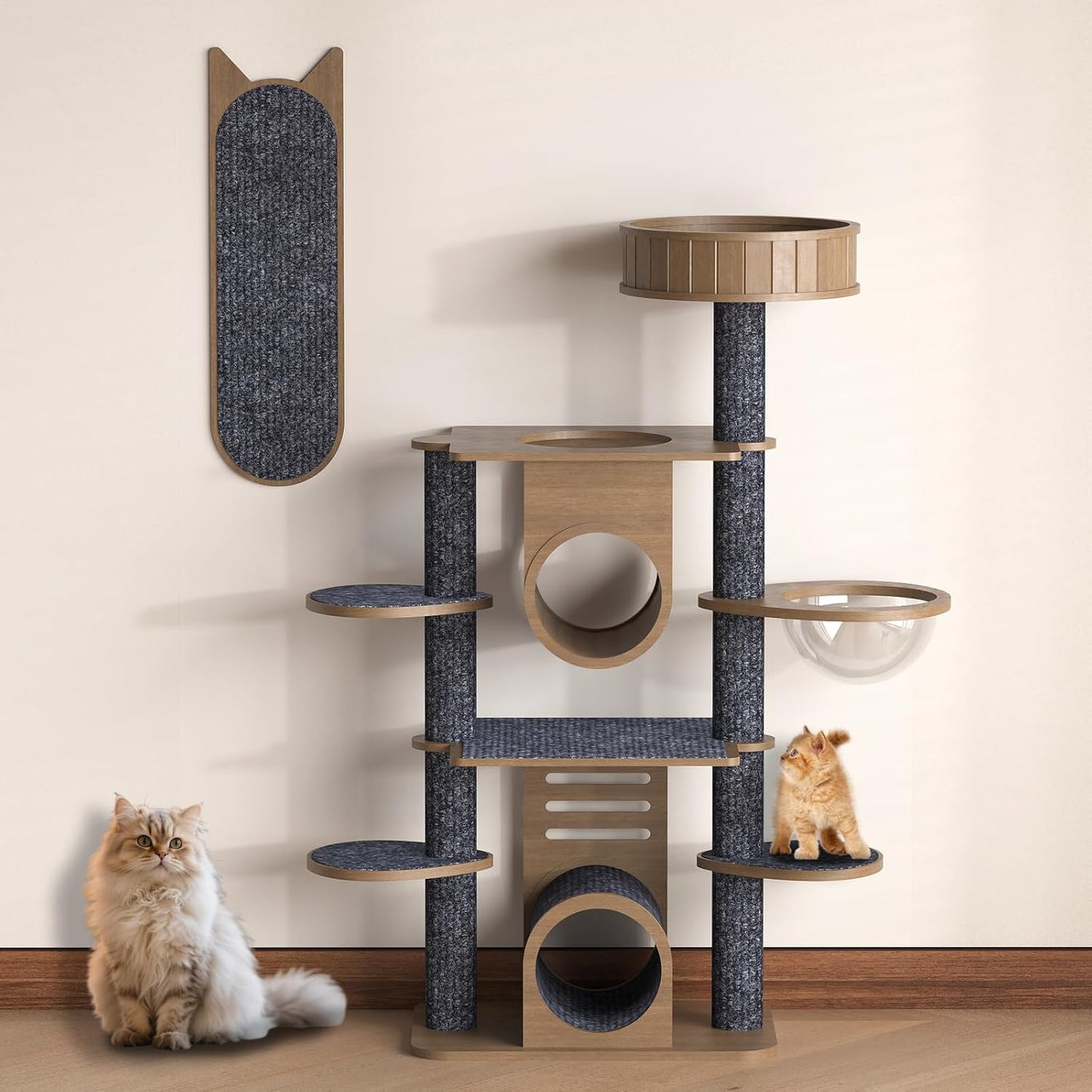 ICOOP Cat Scratch Furniture Protector 15.8"×47.2" Couch Corner Protectors for Cats Dark Gray Self Adhesive DIY Furniture Protectors from Cats Scratching Tree Replacement Cat Scratching Mat for Sofa