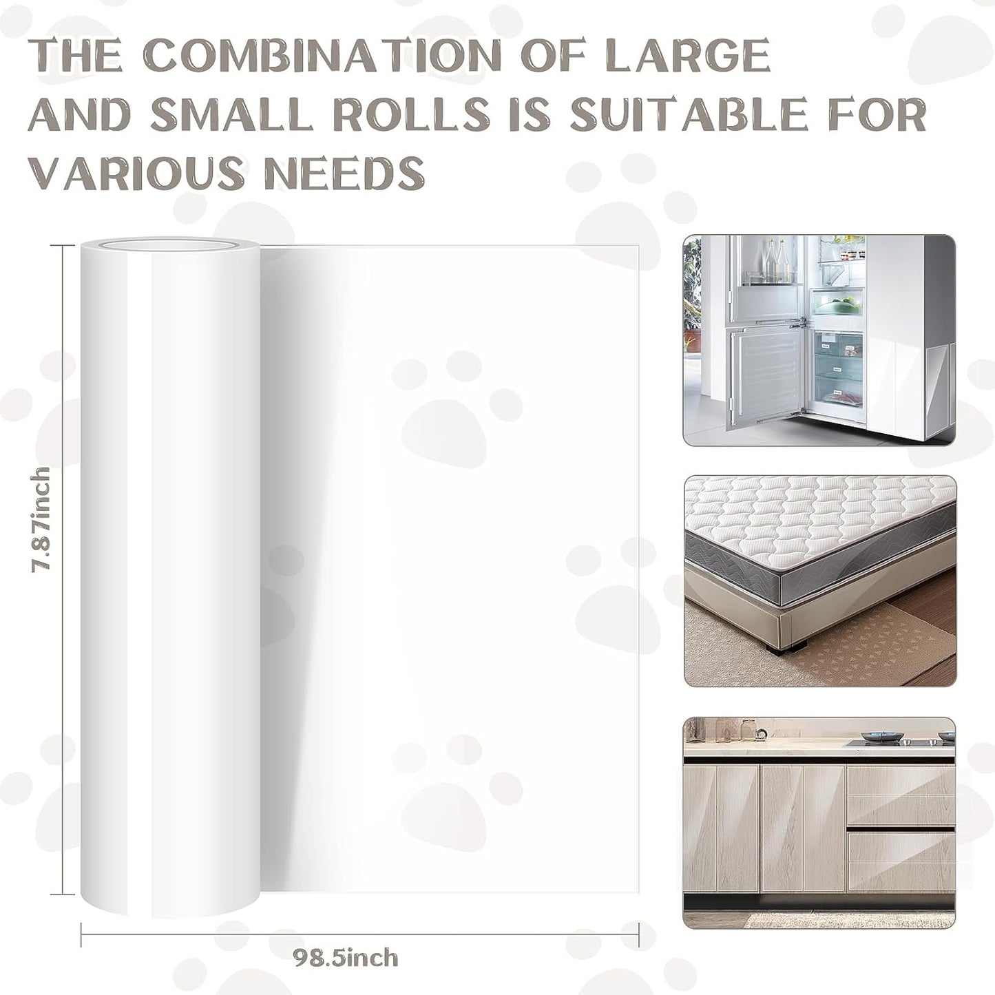 Anti Cat Scratch Furniture Protector, Cat Couch Protector, Anti Scratch Furniture Protector, Protector Pads for Furniture for Couch,Doors&Wall(7.87"X 98.5")