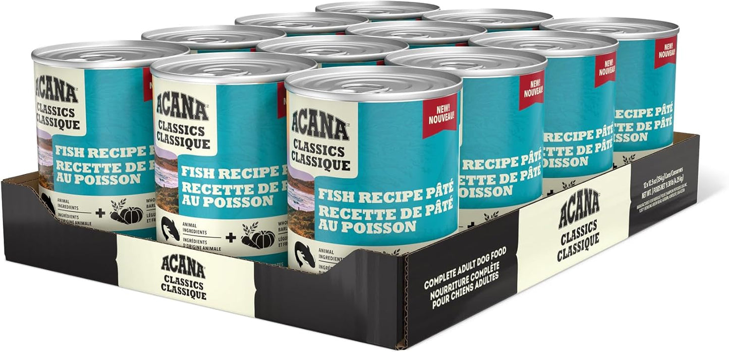 ACANA Classics Pate Wet Dog Food Fish Recipe 12.5oz Cans (12 Count)