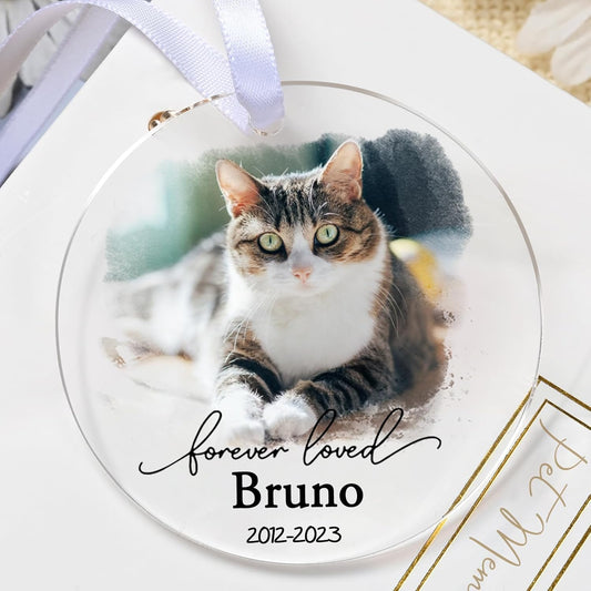 Touber Cat Memorial Christmas Ornaments, Gifts of Pet, Loss of Cat Sympathy Present - Acrylic