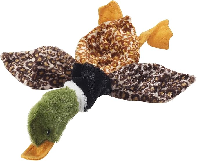 SPOT Skinneeez Mini Mallard Duck 13 Inch Stuffing-Free Plush Squeaky Dog Toy – Soft Interactive Toy for Small and Medium Dogs – Mess-Free Play for Light & Moderate Chewers – Assorted Styles