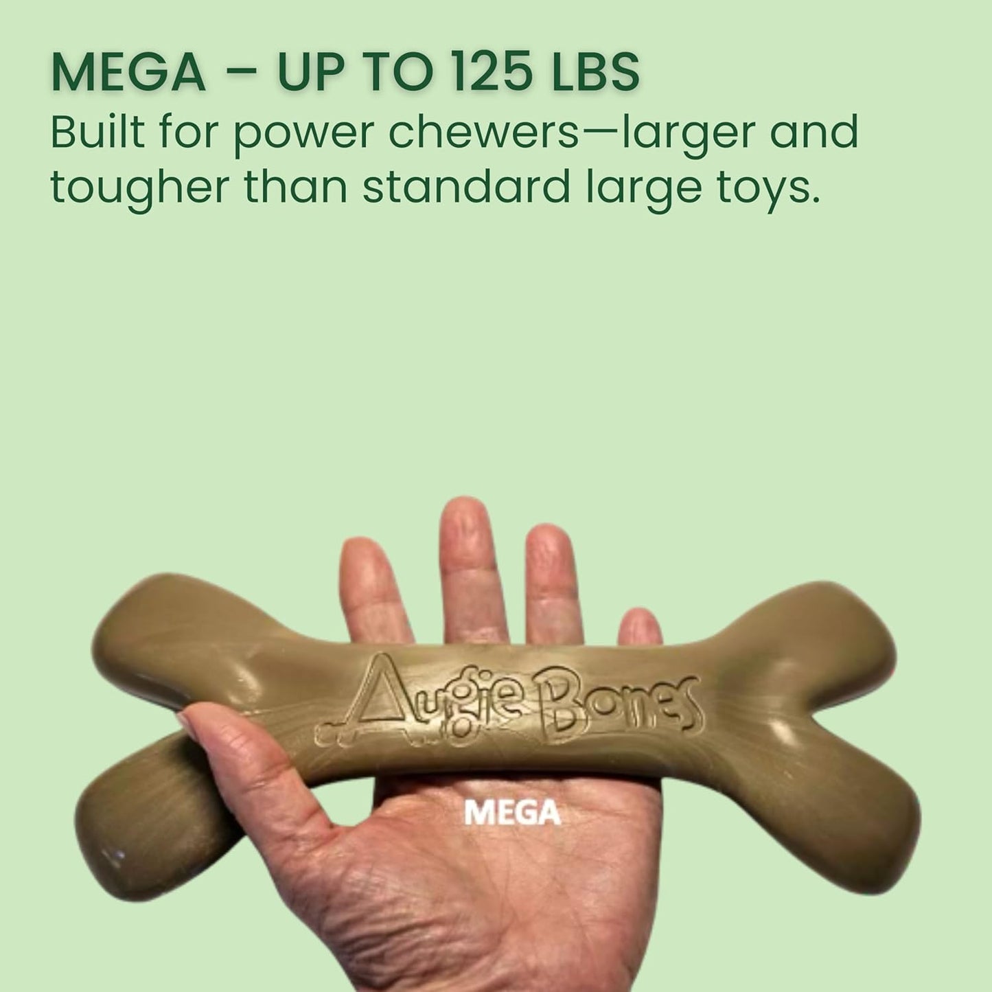 Non-Toxic Dog Toys - Sustainable Bacon Flavored Dog Chew Toys for Aggressive Chewers - Plant-Based Bioplastic Pet Toys - Made in The USA (Mega)