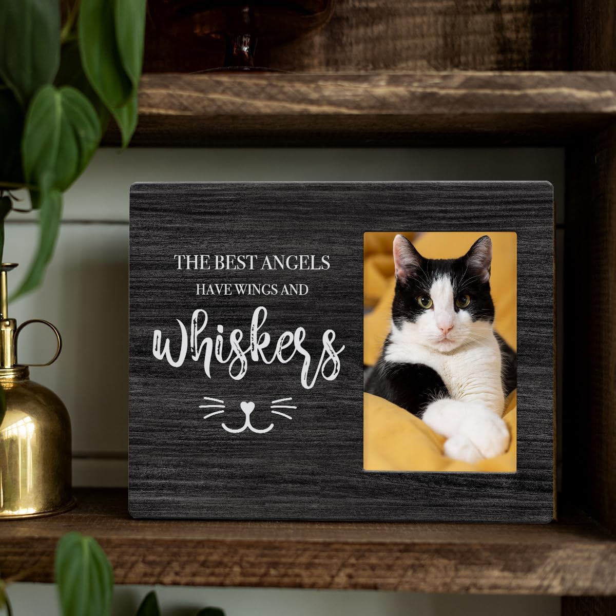 IAXIC Cat Memorial Photo Frame - Sympathy Gift for Pet Loss, Remembrance Gift for Desk or Table Decor