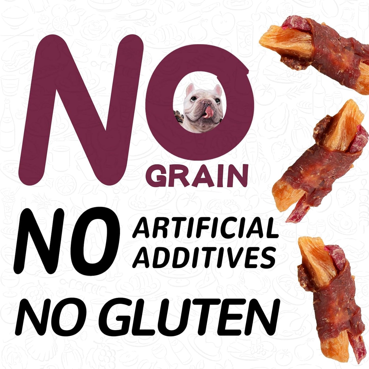 Duck & Sweet Potato Dog Treats, High Fiber Pet Treats for Medium Dogs, Healthy Chews Snacks, High in Protein, 12.5 oz