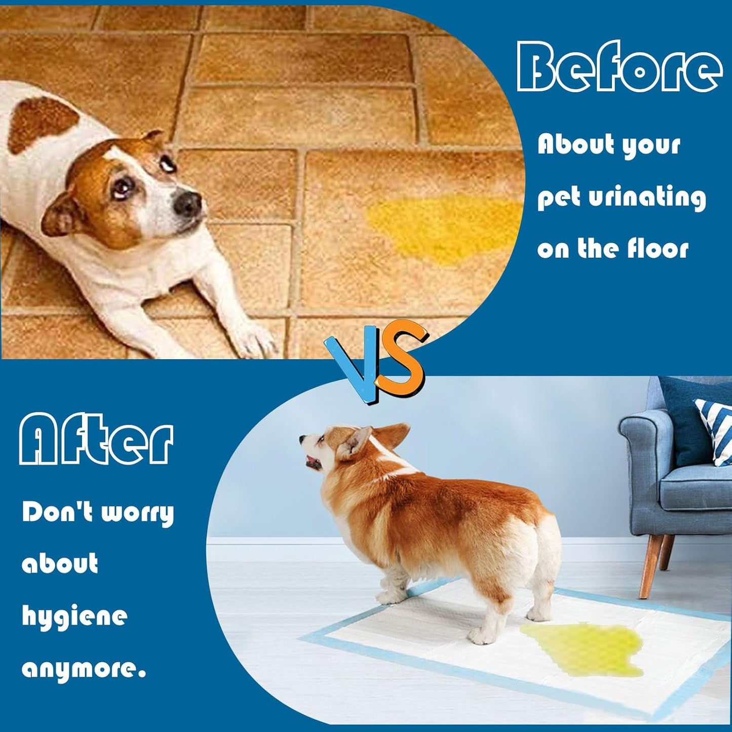 60 Count Dog Pee Pads Extra Large,36"x36"Pee Pads for Dogs Absorbent & Leak-Proof,Disposable Pet Training and Puppy Pads for Cats Dogs Rabbit