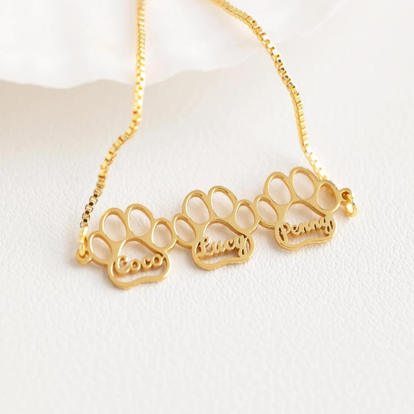 Personalized Pet Name Bracelet Dog/Cat Paw Bracelet Animal Friendly Jewelry Custom Pet Lover Gift Photo Projection Bracelet for Women Mom