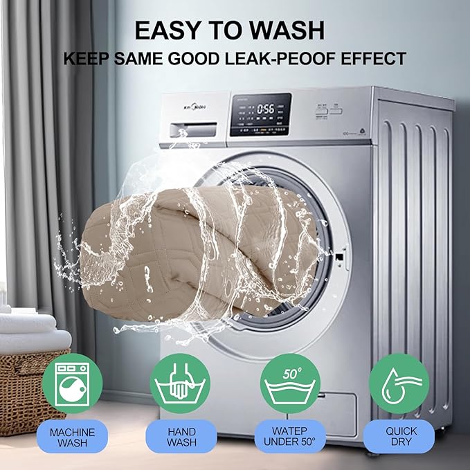 Smiry Waterproof Dog Blanket, 68x82 Inch Soft Pet Bed Cover Reversible, Washable Sofa Couch Furniture Protector for Small Medium Large Dog Puppy Cat, Taupe/Beige