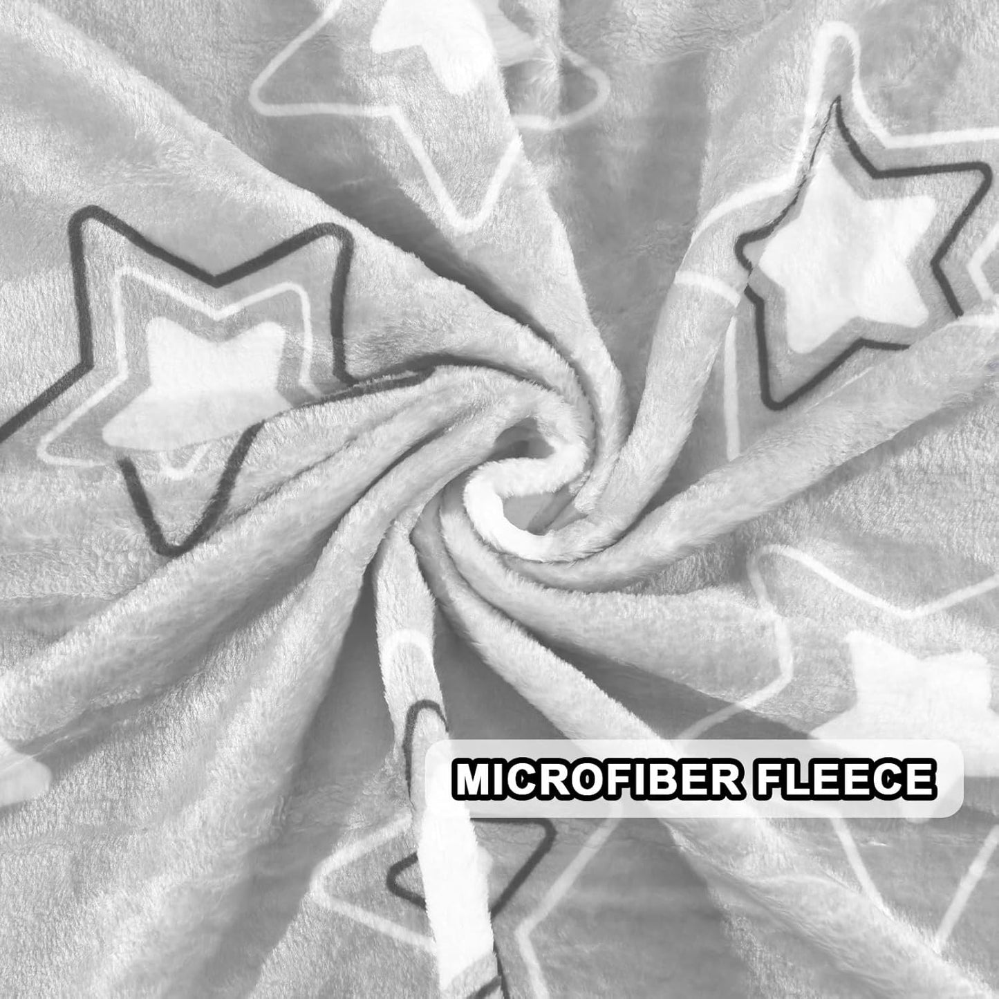 Dog Blanket,Super Soft Fluffy Premium Fleece Pet Puppy Blanket for Large Medium Dog Cat Mat Cover for Bed Couch,Star Print,Gray(41 x 31 Inch)