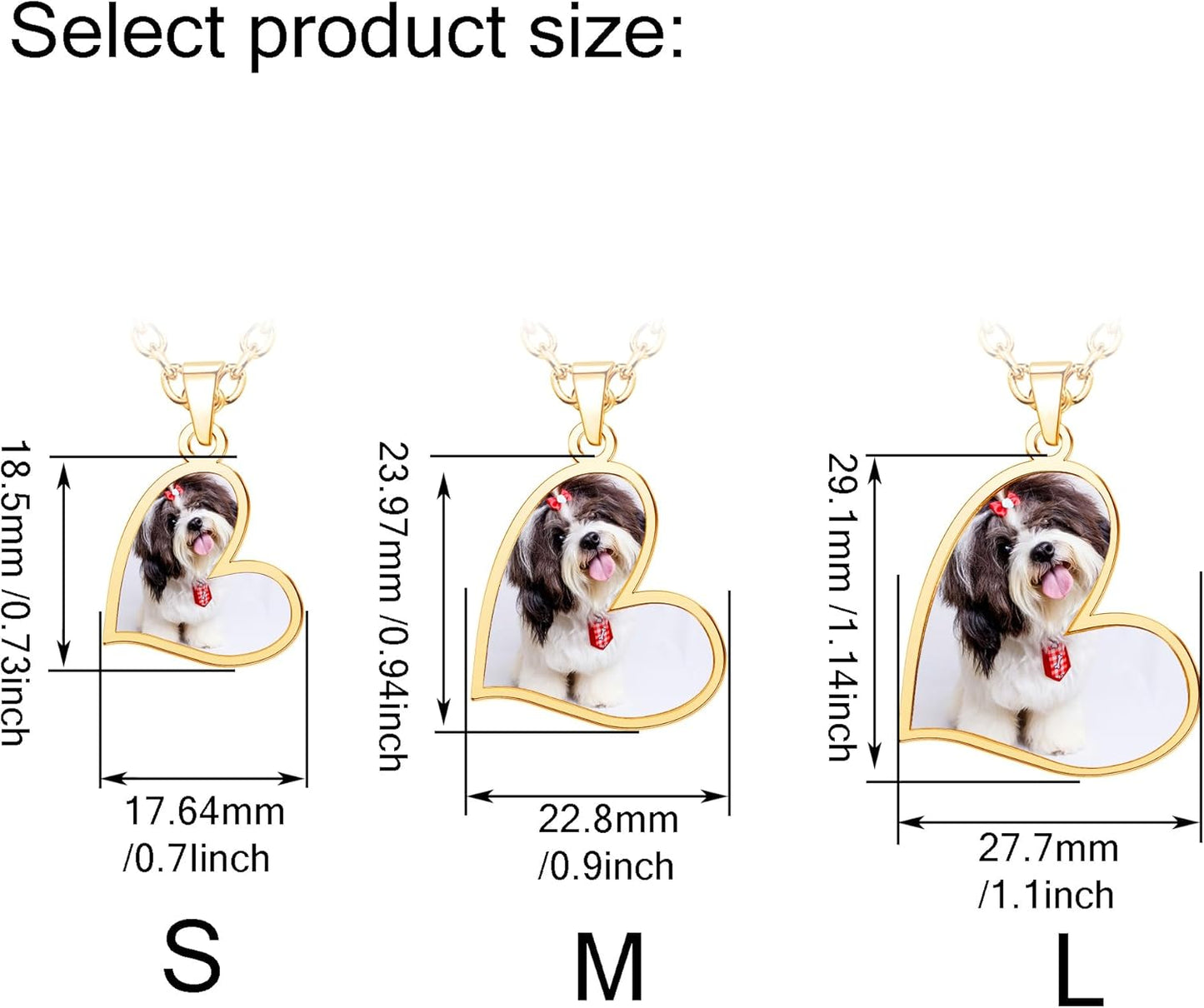 CharmSStory Personalized Photo Necklaces Custom Engraved Name Necklace Memory Keepsake Picture Necklace Pendant Customized Gifts for Women Men