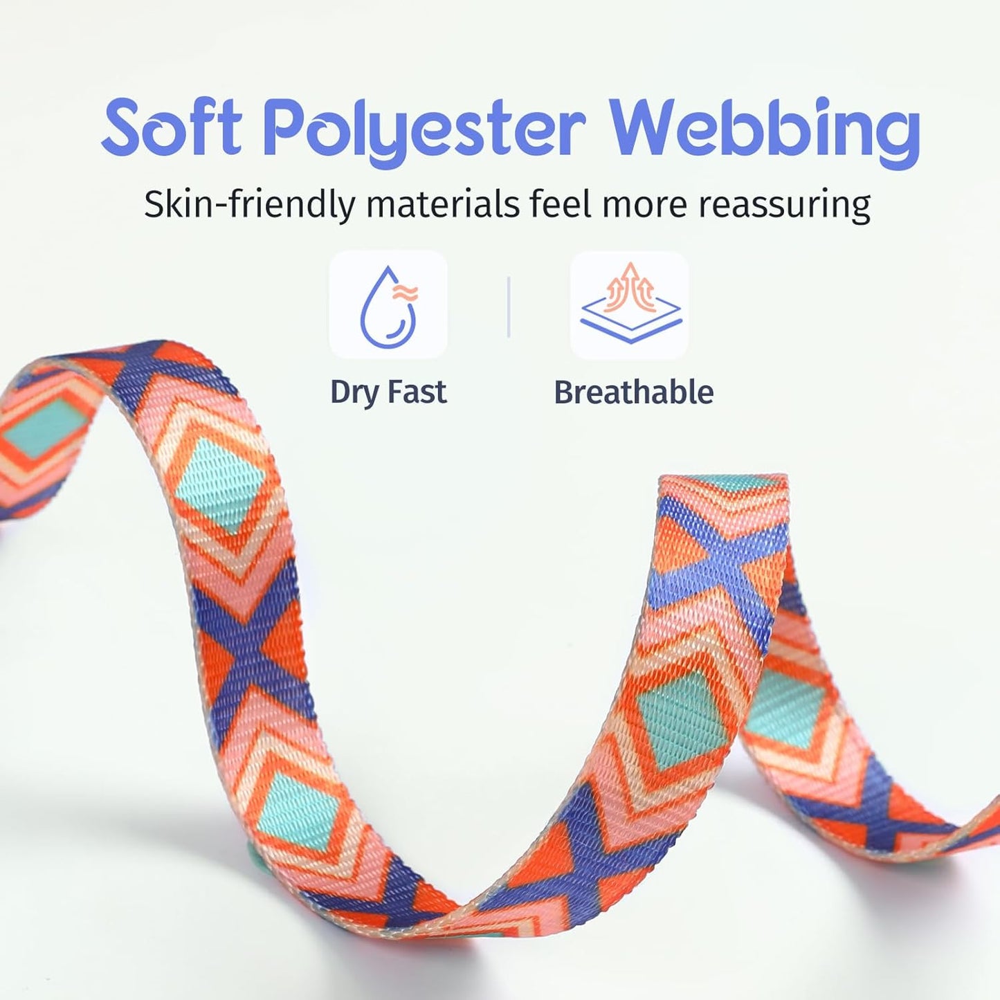 Dooradar Cat Harness and Leash, Escape Proof Adjustable Kitten Vest, Lightweight Soft Pet Straps, Easy Wearing for Small Medium Kitty Safe Walking Travel Control, Orange & Blue, S