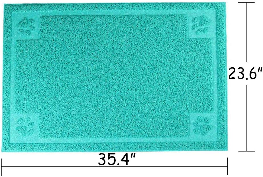 Darkyazi Pet Feeding Mat Large for Dogs and Cats,24"×36" Flexible and Easy to Clean Feeding Mat,Best for Non Slip Waterproof Feeding Mat (Lake Blue)