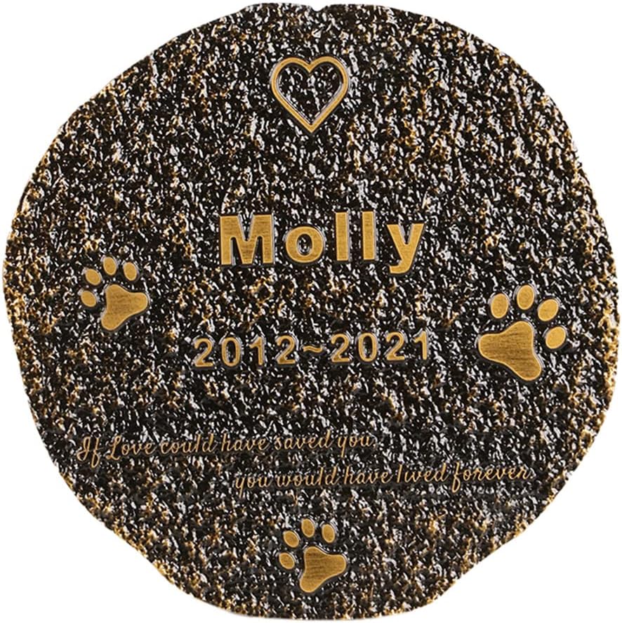Pet Memorial Stone Cat Dog Pet Memorial Personalized Pet Grave Markers Customized Pet Grave Markers with Pet Name are a Sympathy Gift for The Loss of a Pet (Acrylic)