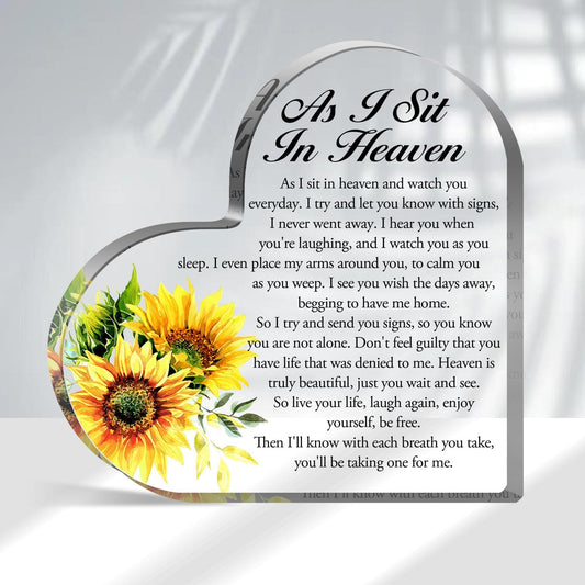Sympathy Gifts, Bereavement Gift Condolences Gift Acrylic Heart Memorial Gift Sympathy Table Decorations Loss of for Loved One of for Table Centerpieces Remembrance