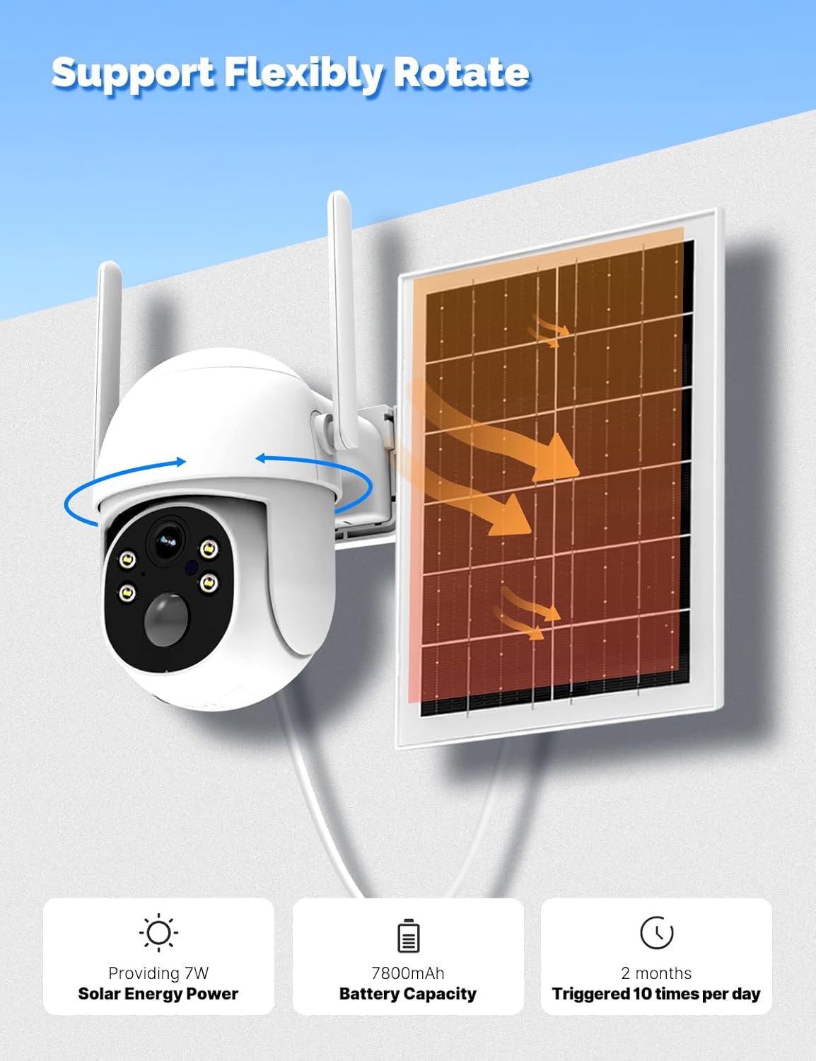 MOES 4G LTE Cellular Solar Security Camera, Lifetime Free Unlimited Data 2K Wireless Outdoor Surveillance, Color Night Vision, AI PIR Motion Sensor Detection, Built-in VSIM Card, 32GB Storage