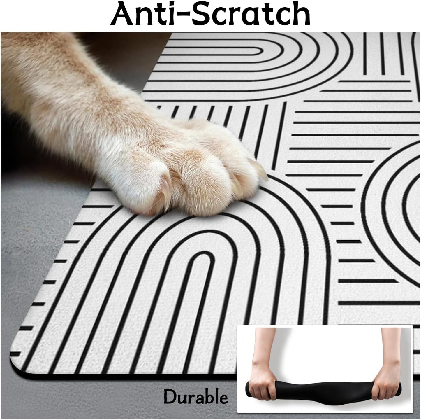Pet Food Mats for Floor, Absorbent Dog Mat for Food and Water Dispenser Mat, Dog Food Mat Quick Dry Cat Food Mat Pet Supplies