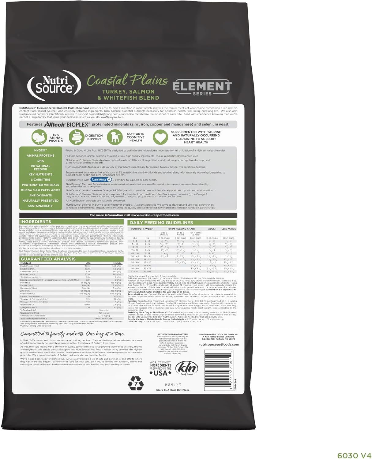 NutriSource Element Series Coastal Plains Dry Dog Food, Turkey, Salmon, and Whitefish, 24LB