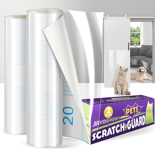 Cat Scratch Furniture Protector, 2 Pack 196.8" x 11.8" Couch Protector from Cat Claws, Thickened Transparent Self-Adhesive Furniture Protectors for Couch Protection from Cat Scratching