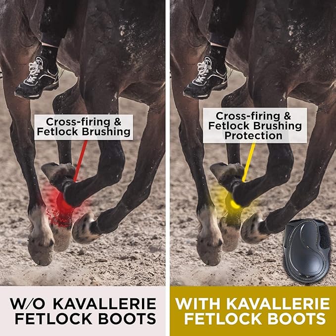Kavallerie PRO-K Soft No Turn Bell Boots Ultimate Hoof Protection, with Anti-Spin Fastening System, Durable & Prevents Overreaching