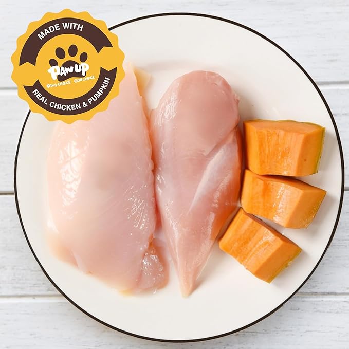 Dog Treats Chicken Wrapped Biscuits Pumpkin Sticks, Rawhide Free Soft Chewy w/Taurine, Dog Training Treats,12.5 oz