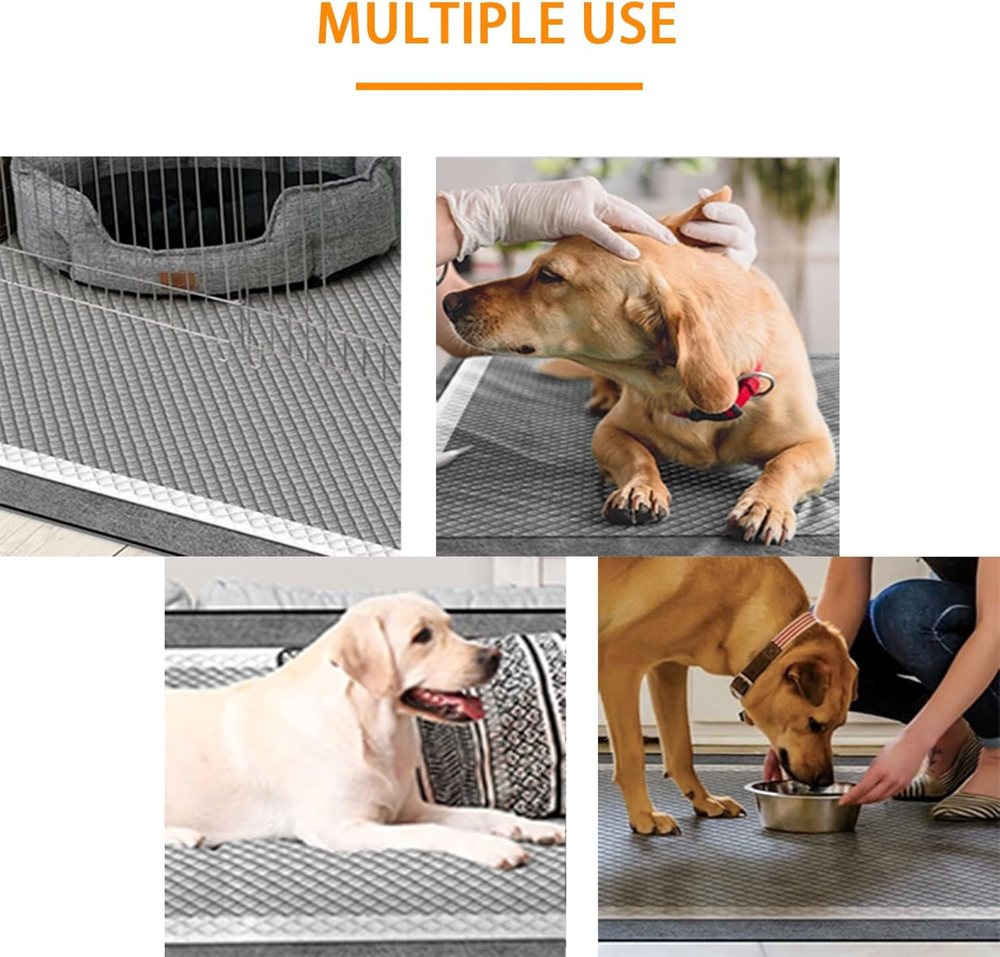 Dog Pee Pads 50 Count, 28'' x 30'' Charcoal Odor-Control Puppy Pads with Leak-Proof Quick-Dry Design, Pet Training Pads for Potty Training Strong Absorbency