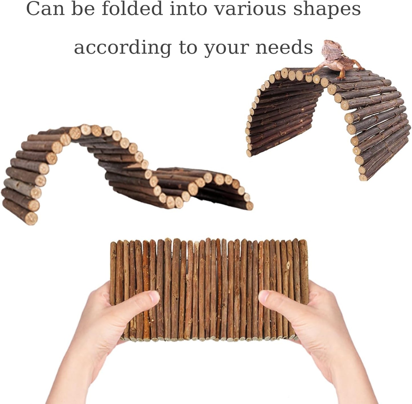 Bearded Dragon Tank Accessories, Reptile Mat Hammock Plants Bridge Jungle Climber Vines Terrarium Decorations for Hermit Crab Lizard Snake (9 PCS Without Reptile Mat)