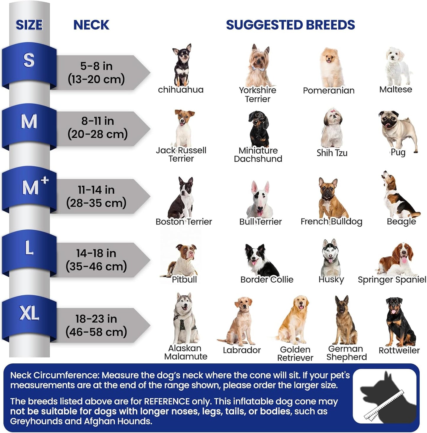 BARKLESS Dog Cone, Inflatable Dog Cone After Surgery for Large Breeds, Soft Surgery Collar with Enhanced Anti-Licking Guard Shield for Pets, Patented Protective Donut Collar